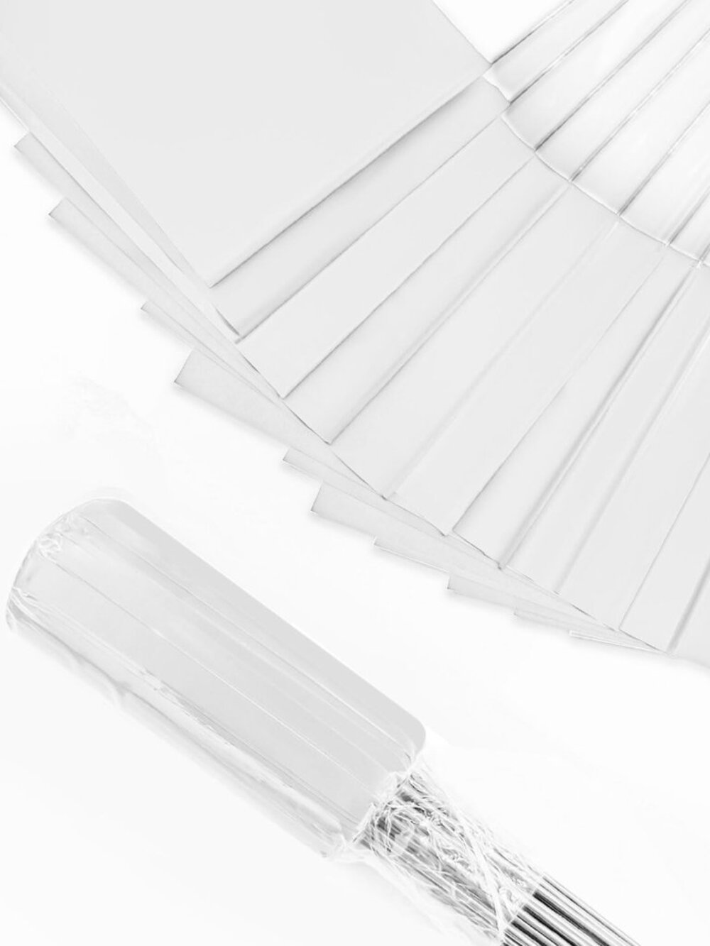 50 Pack White Marking Flags, 15x4x5 In Yard Flag for Lawn